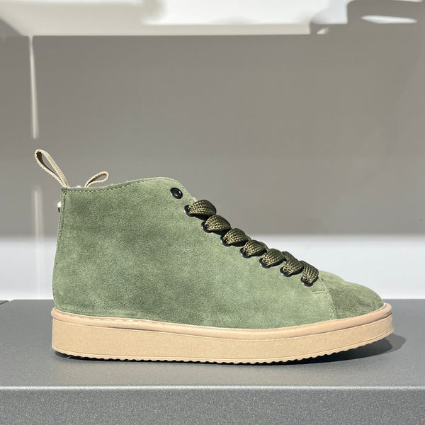 Sneakers PANCHIC Ankle Boot Suede Shearling Military Green