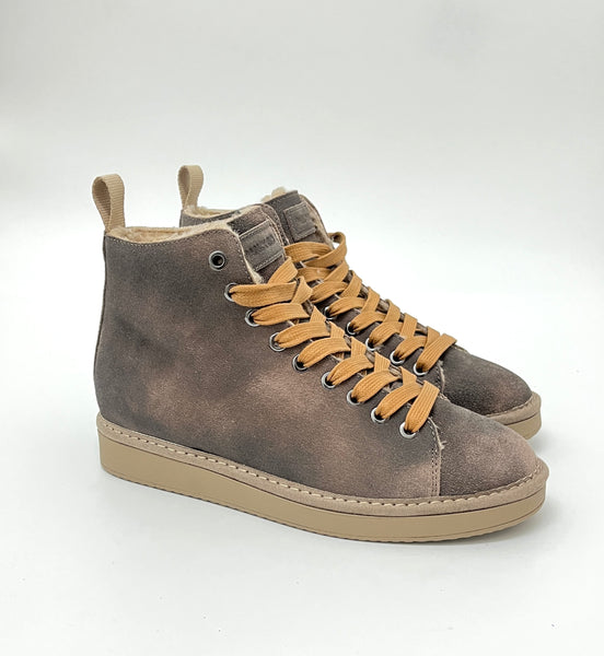 Sneakers PANCHIC Ankle Boot Washed Suede Brown