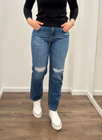 God Save Denim Margherita panta slim denim con rotture