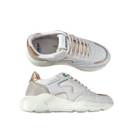 Sneakers WOMSH WAVE 2 WOMAN LEATHER SNEAKERS WV005 WHITE ROSEGOLD