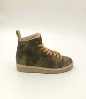 Sneakers PANCHIC Ankle Boot aus gewaschenem Wildleder in Militärgrün