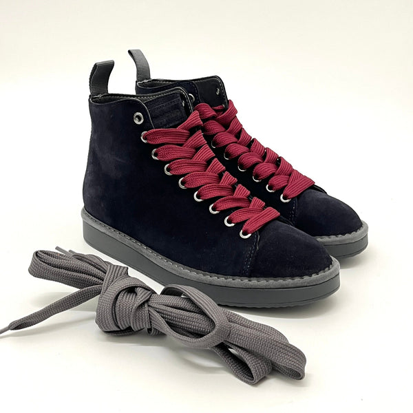 Sneakers PANCHIC Ankle Boot Wildleder Mikrofaser Space Blue Biking Red
